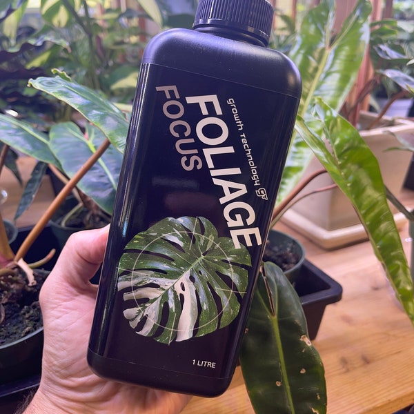 Growth Technology GT Foliage Focus - 1 liter - Premium Plant Food Nutrient for All Types of Tropical and Indoor Plants