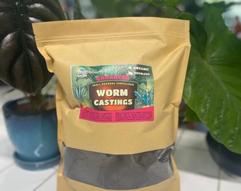 Premium Worm Castings - 1 GALLON - 100% Natural and Odorless Fertilizer and Soil Amendment