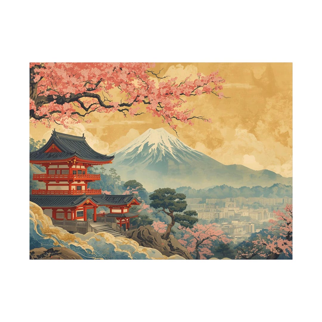 Mount Fuji Canvas Print, Japanese Landscape Wall Art - Etsy