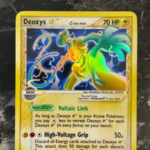 Deoxys Gold Star -pokmon Card CUSTOM - Etsy