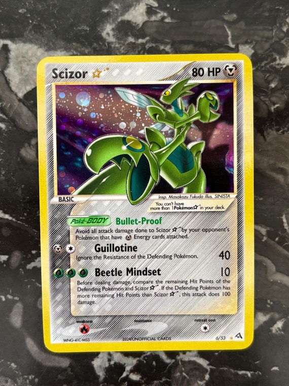 Scizor Gold Star - Pokémon Card CUSTOM - Etsy