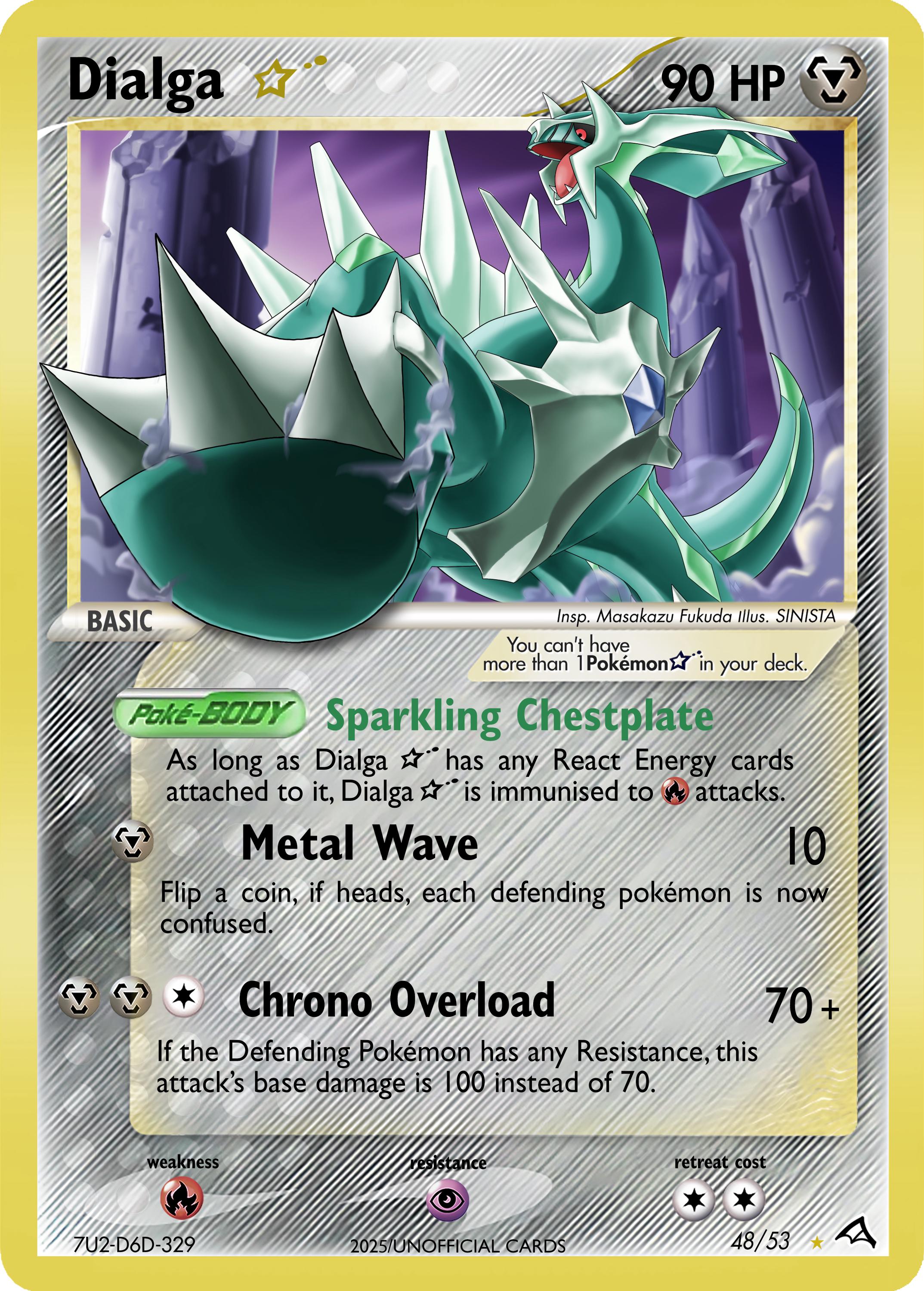 Dialga Gold Star - Pokmon Card CUSTOM - Etsy