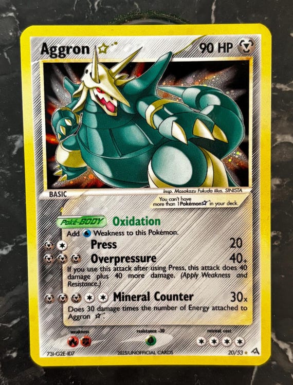 pokemon cards aggron Pokemon Aggron 1/123 Rare Holo Pokemon Card Near Mint