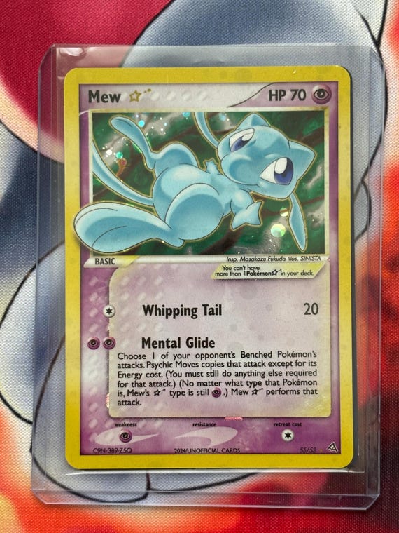 Mew Gold Star -pokémon Card CUSTOM - Etsy