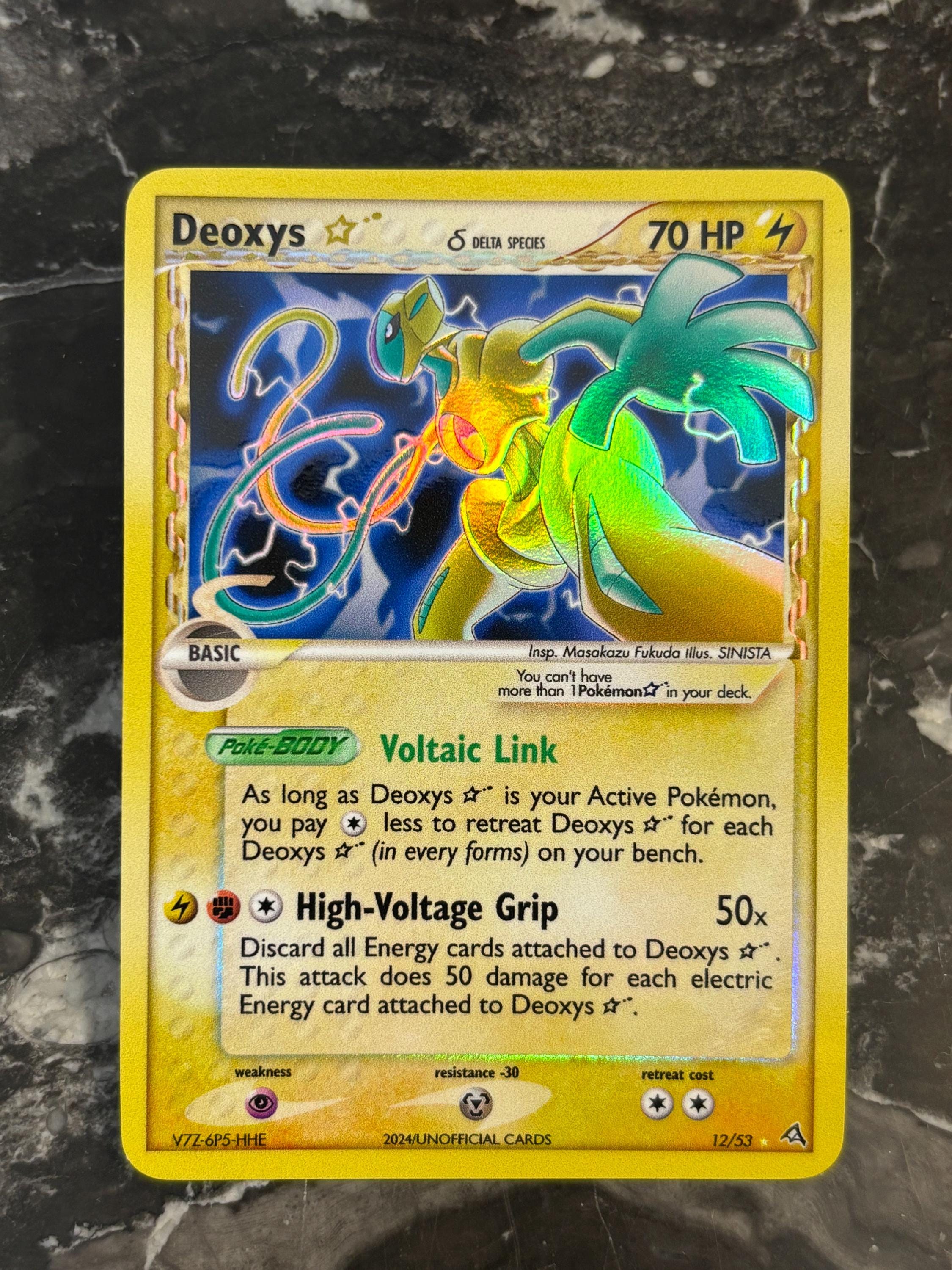 Deoxys Gold star -Pokmon Card CUSTOM Deoxys Gold star -Pokmon Card CUSTOM