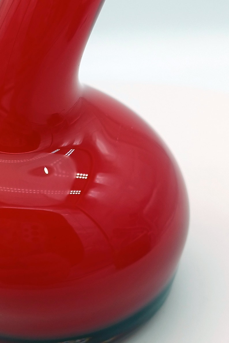 Normann Copenhagen Handblown Art Glass Red Swing Vase Designed by Britt