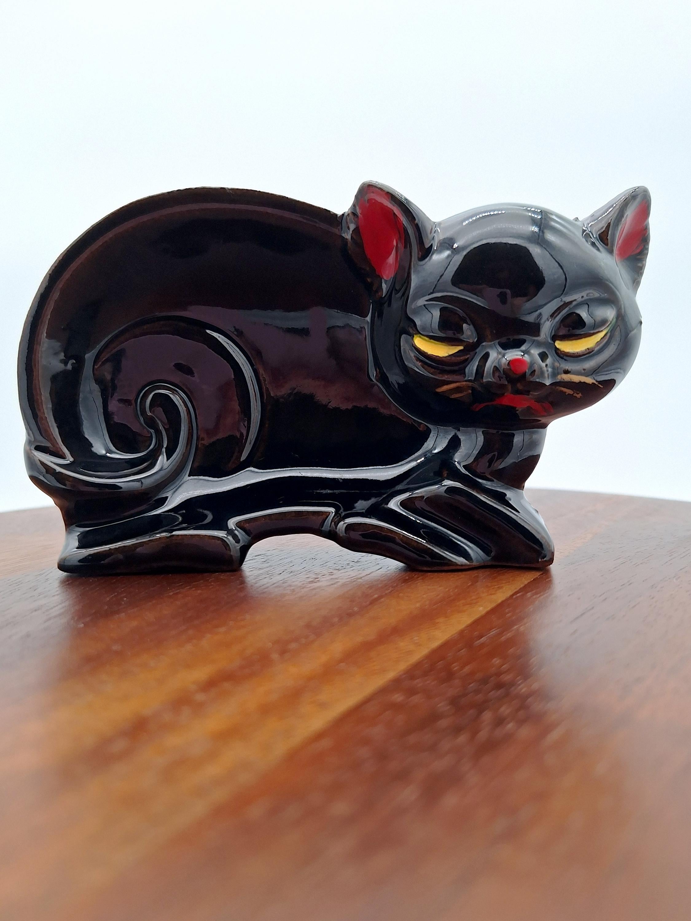 ❀antique cat˚✧₊専用❀8/3までお取り置き Vintage Shafford Black Cat Teapot, Made in Japan c.1950s – Under