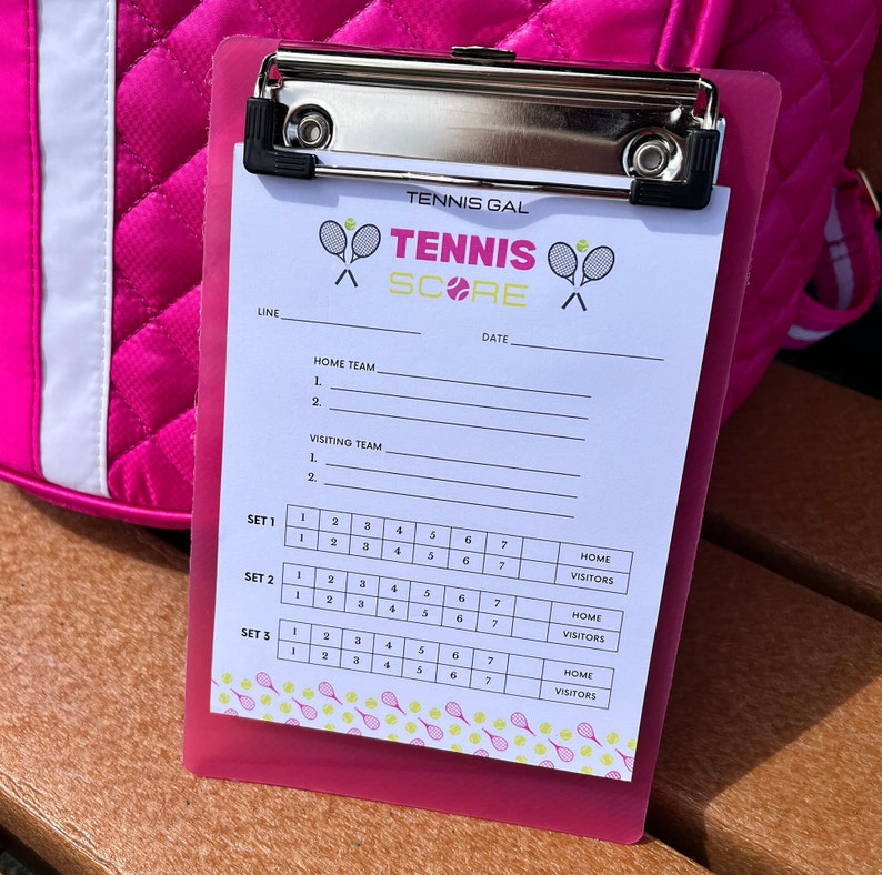 TENNIS SCORING NOTEPAD, Tennis Match Scorecard, Tennis Match Sheet ...