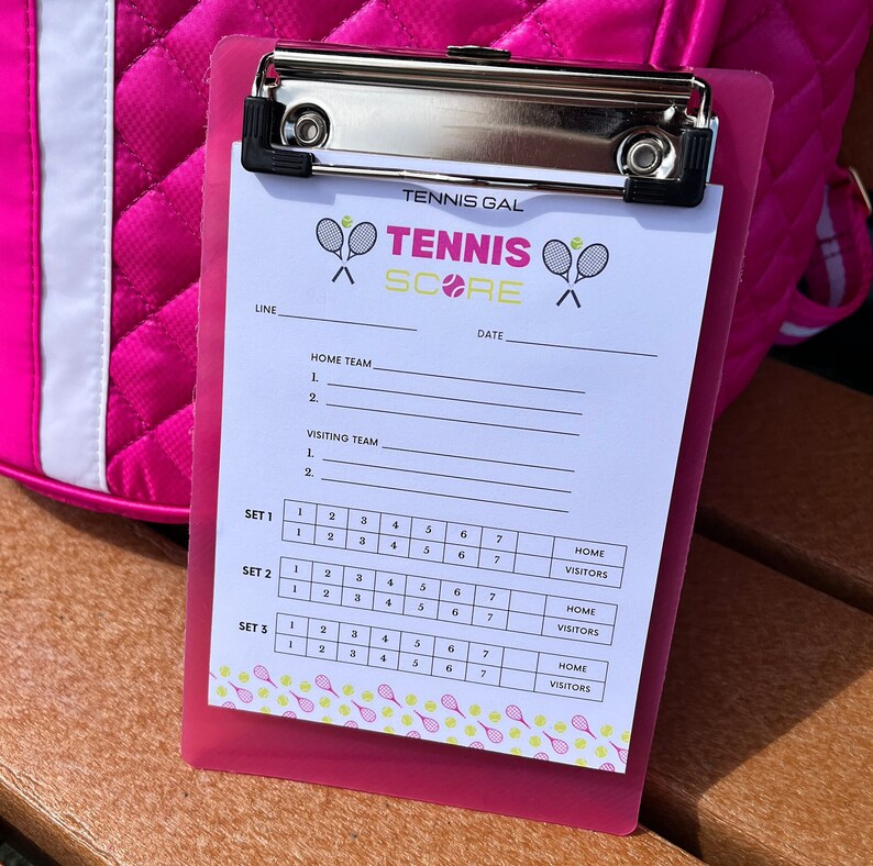 TENNIS SCORING NOTEPAD Tennis Match Scorecard Tennis Match Sheet 