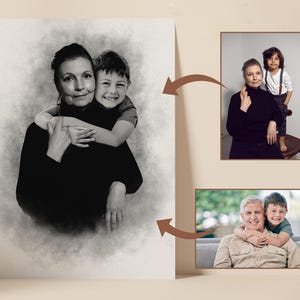 Add Deceased Loved One to Photo, Combine Photos, Add Passed Away Loved One, Memorial Portrait for Father Mom, Loss of Father Mother Gift