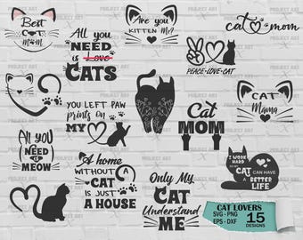 Cat mom, Cat lovers SVG Bundle,Cat SVG, Kitten SVG, Cat lady svg, crazy cat lady svg, cat lover svg, cats svg, kitty svg, Cut File Cricut