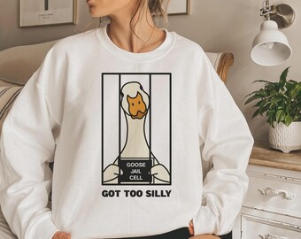 Silly Goose Shirt Design, Hippie Goose svg, Cute Goose png, Got Too Silly svg, Funny Goose png, Silly Goose Clipart SVG PNG