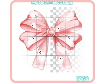 Fiocchi rosa di Halloween Coquette PNG Stagione spettrale Estetica Coquette Halloween PNG Halloween femminile Ragazza morbida Era PNG disegni Fantasma carino alla moda