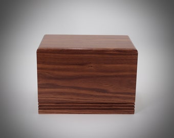 Urn - Solid Walnut Wood Urn - #V786