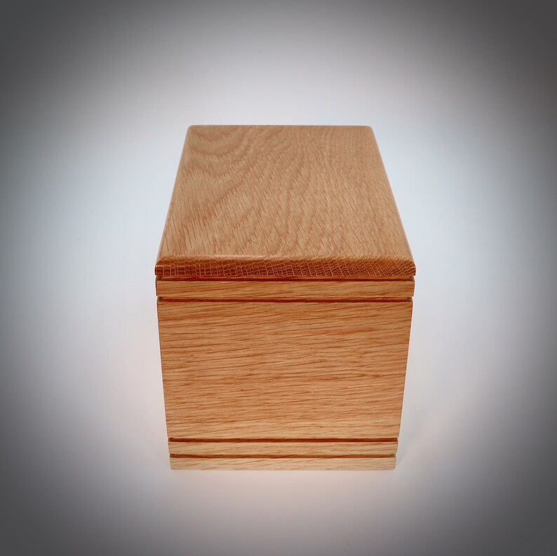 Solid Oak Wood Urn Etsy