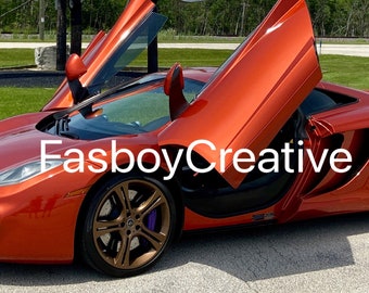 McLaren MP4-12C Supercar Wallpaper, Volcano Orange (Digital Download)