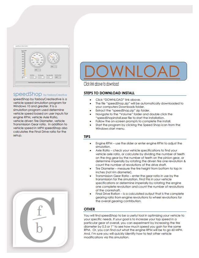 Vehicle Speed Simulator Software for Window10 and Later