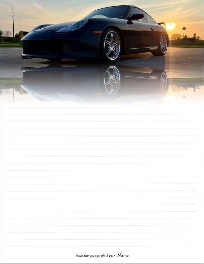 Printable DIY Custom Car Stationary, MS Word &amp; PDF Format, Fully ...