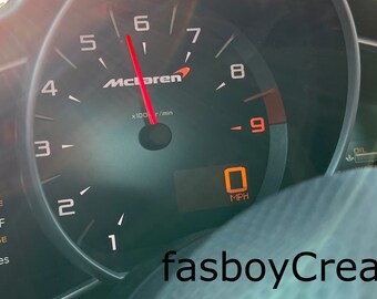 McLaren MP4-12C Dashboard Art, Supercar Tachometer (Digital Download)