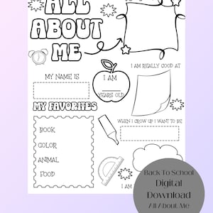 All About Me | Back To School