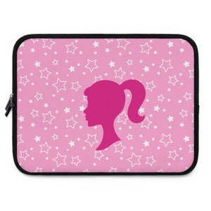 Barbie Theme Laptop Computer Sleeve, pink star kindle sleeve, iPad sleeve, holiday gifts image 10