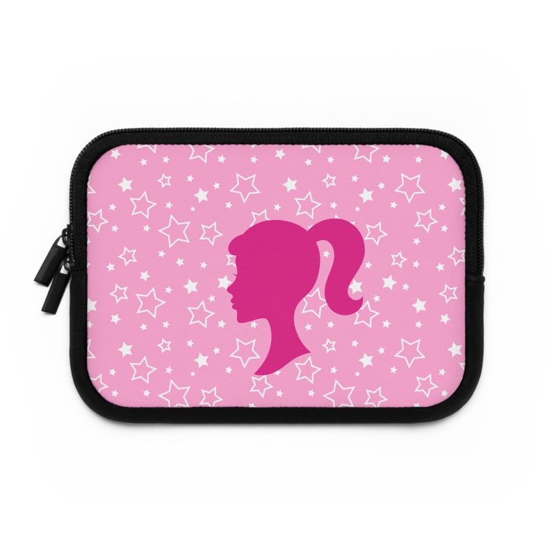 Barbie Theme Laptop Computer Sleeve, pink star kindle sleeve, iPad sleeve, holiday gifts image 5