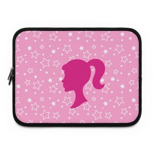 Barbie Theme Laptop Computer Sleeve, pink star kindle sleeve, iPad sleeve, holiday gifts image 9