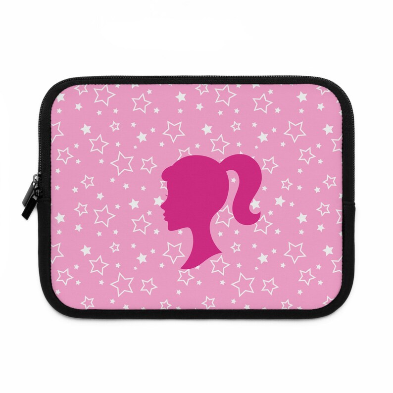 Barbie Theme Laptop Computer Sleeve, pink star kindle sleeve, iPad sleeve, holiday gifts image 8