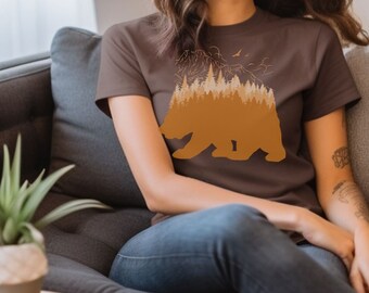 Bear Shirt, Bear Gift, Bear Graphic, Mountain Shirt, Outdoors Shirt, Nature Lover Shirt, Adventure Shirt, Wanderlust Shirt, Hiking Shirt