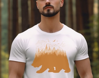 Bear Shirt, Bear Gift, Bear Graphic, Mountain Shirt, Outdoors Shirt, Nature Lover Shirt, Adventure Shirt, Wanderlust Shirt, Hiking Shirt