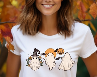 Camisa fantasma, camiseta espíritu de Halloween, fantasma de Halloween, camisa fantasma linda, temporada espeluznante, camisa espeluznante, Halloween divertido, camiseta fantasma, bruja fantasma