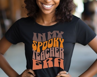 Na minha era assustadora do professor, camisa do professor, professor de Halloween, presente do professor, presente para o professor, camisa engraçada do professor, camisa de Halloween, camiseta assustadora