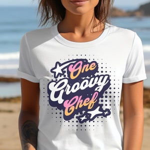 One Groovy Chef, Chef Shirt, Chef Gift, Gift for Chef, Funny Chef Shirt, Pastry Chef Shirt, Christmas Chef Gift, Cooking Gifts, Cook Gift