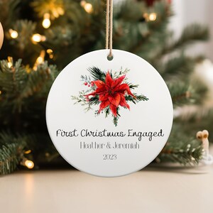 First Christmas Engaged, Engagement Keepsake, Engagement Gift, Engaged Ornament, Christmas Gift, Stocking Gift, Custom Couples Ornament