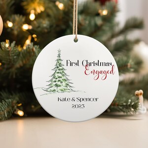 First Christmas Engaged, Engagement Keepsake, Engagement Gift, Engaged Ornament, Christmas Gift, Stocking Gift, Custom Couples Ornament