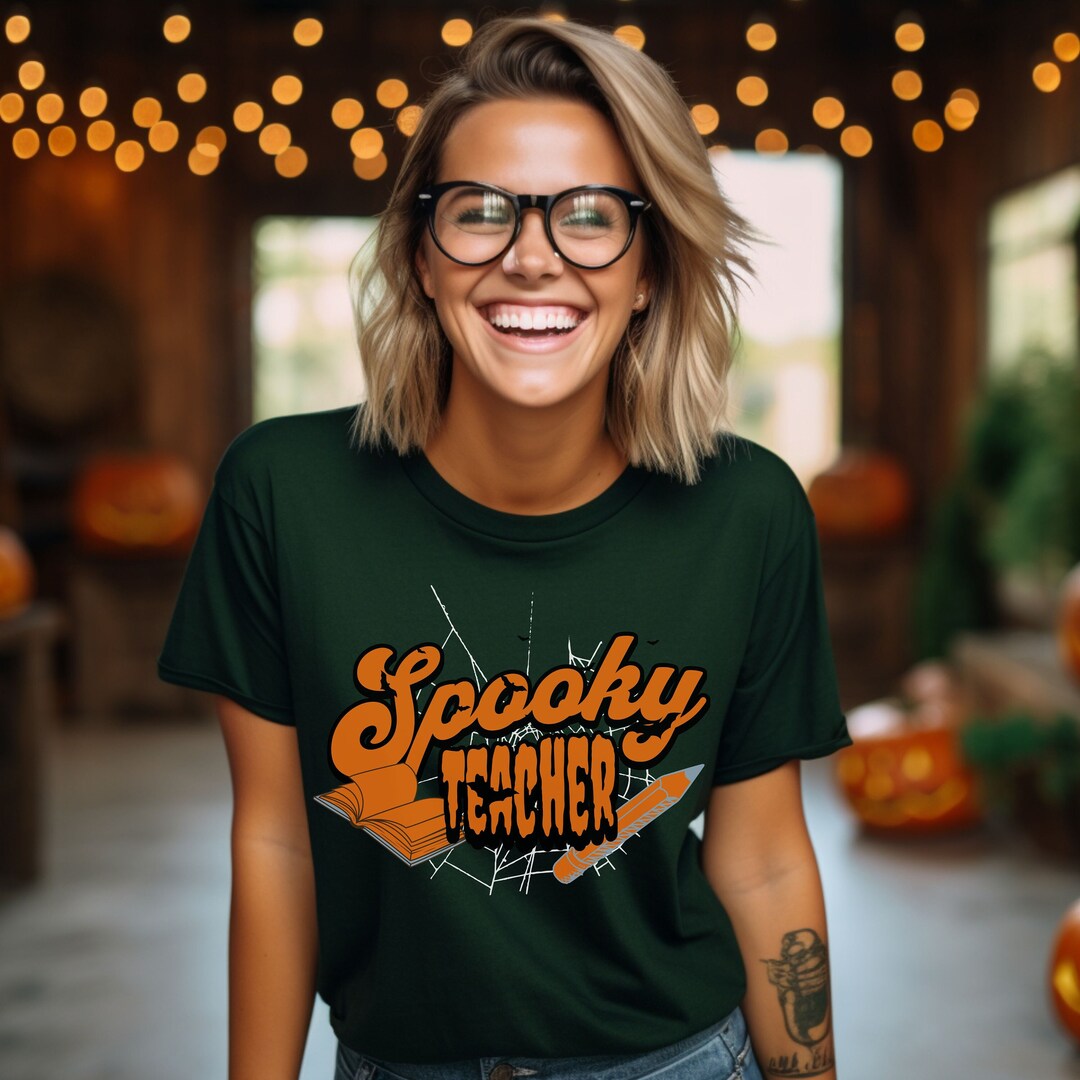 Spooky Teacher Teacher Shirt Halloween Teacher Teacher Etsy
