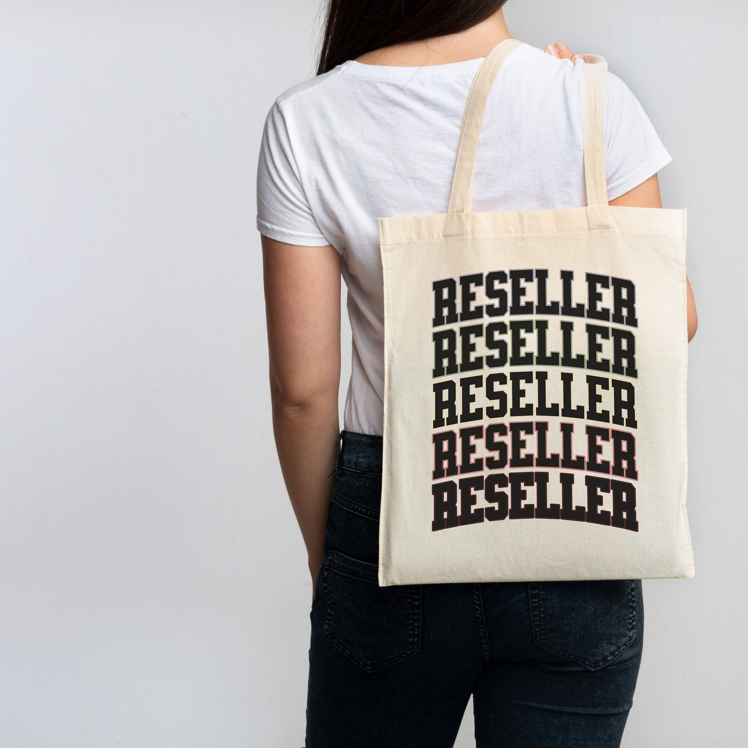 Reseller Cotton Canvas Tote Bag Reseller Bag Posher Tote Bag Reseller Tote Bag Online Sales Gift Gift Idea for Reseller Reusable Bag