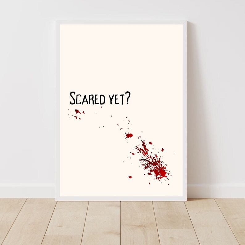 Scared Lettering Scared yet Horror Print, Halloween Wall Art (digital Download) - Etsy