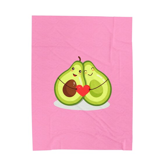 Cute Cartoon Avocado Hugging Each Other With Heart Velveteen Plush Blanket PERFECT for Valentines Day Gift Birthday Gift Kids Room Etsy Canada