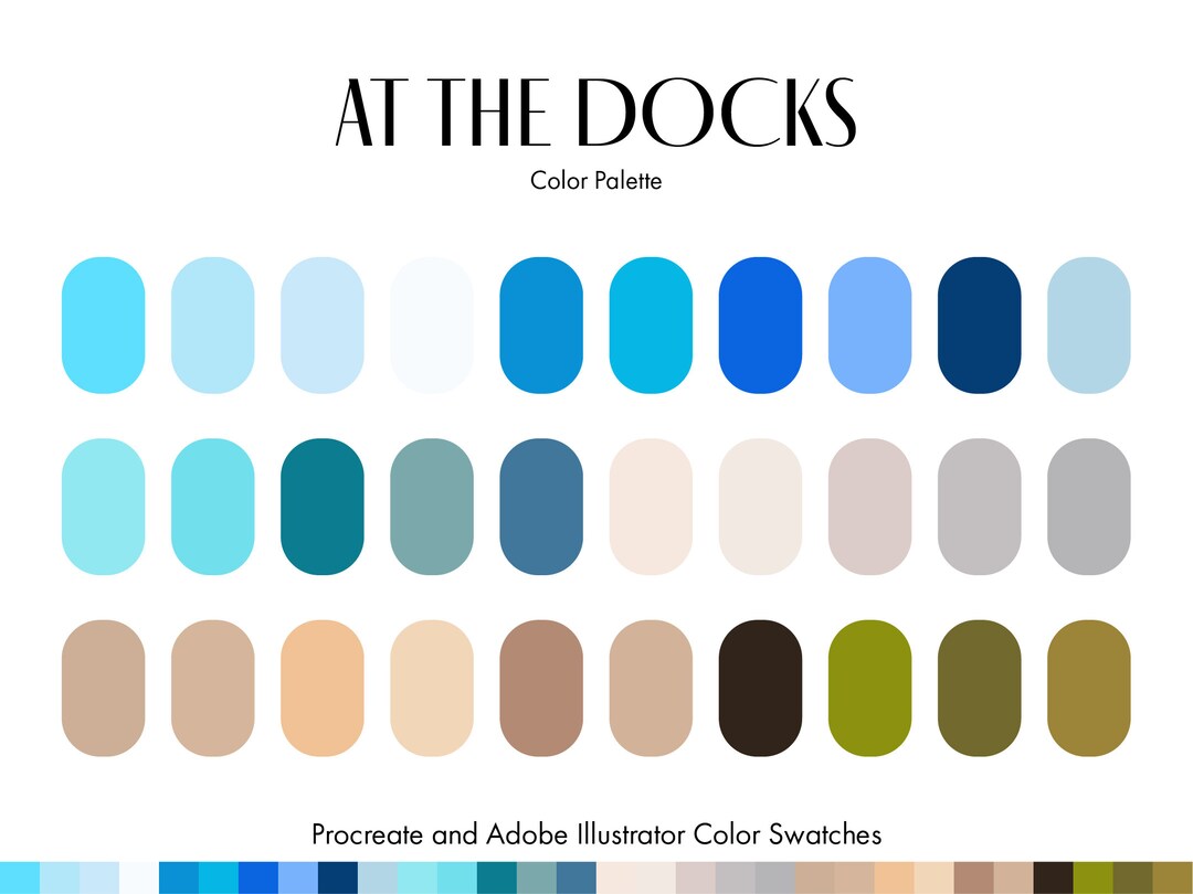 At the Docks Procreate Color Palette Adobe Illustrator Color Palette 30