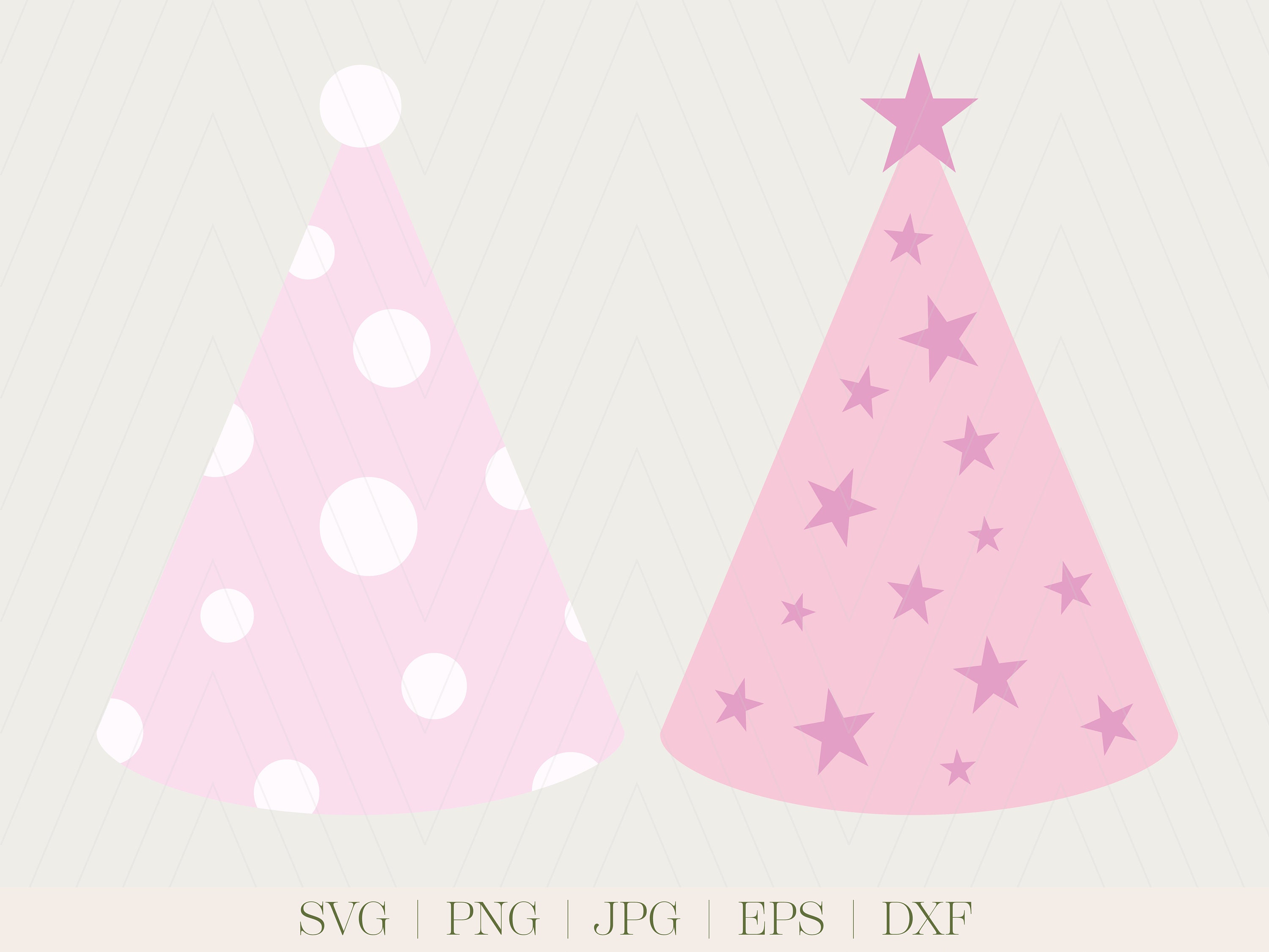 Party Hats SVG Jpg Png Dxf Eps Cut File Clip Art Design Assets