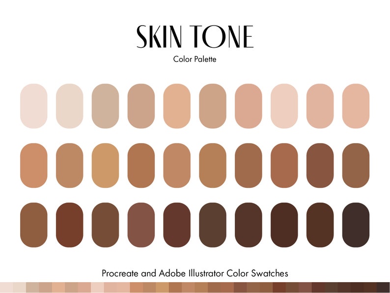 Skin Tone Procreate Color Palette Adobe Illustrator Color Palette 30