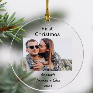 Couples Christmas Ornament, First Christmas Together Keepsake, New Couple Gift 2023