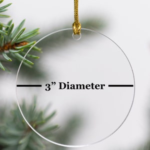 3 Acrylic Ornament Blanks Acejoz 36Pcs Clear Round Acrylic Christmas  Ornament Blanks with Hole for Craft