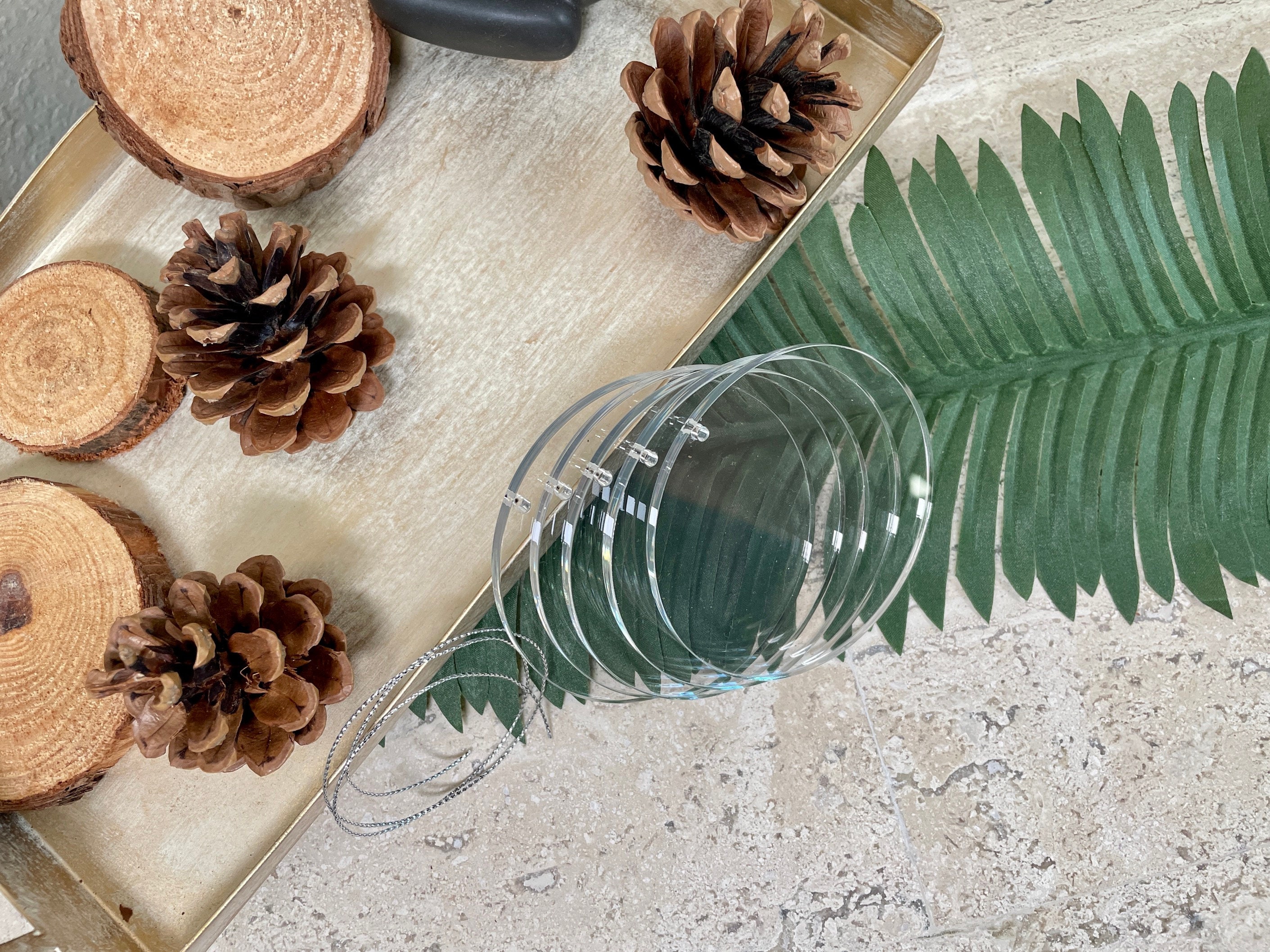 Clear Acrylic Christmas Ornament Blanks DIY Acrylic Blanks Round Shape