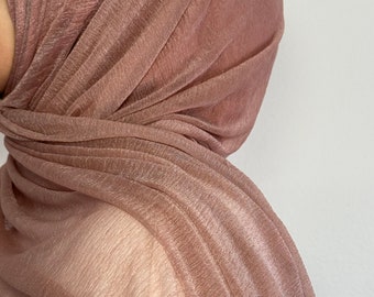 Ingebouwde onderkap hijab, Premium Koeweitse katoenen hijab, katoenen onderkap wordt meegeleverd, sjaal hijab, zachte hijab, rekbaar, lang 64"*24,