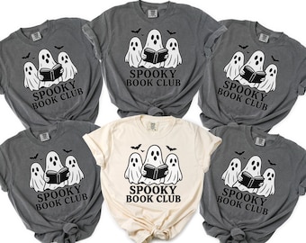 Comfort Colors® Spooky Book Club Shirt, Halloween Buchclub Shirt, Shirt für gruselige Leser, Halloween Geist Lese Shirt