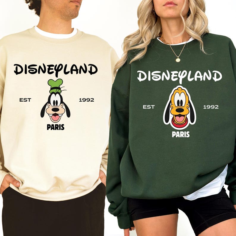 Sudadera de Disneyland París, sudadera con capucha de Mickey y sus amigos de Disney, suéter de vacaciones familiares de Disney, sudadera a juego de Disney París imagen 2