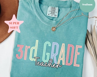Comfort Colors® Third Grade Teacher Shirt, 3rd Grade Teacher Shirt, 3rd Grade T-Shirt, Third Grade TShirt, Elementary School, Teaching Shirt
