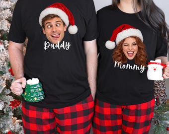 Custom Face Christmas Shirt, Matching Family Christmas Shirts, Personalized Photo Christmas Tee, Family Name Christmas 2026 Xmas Group Shirt
